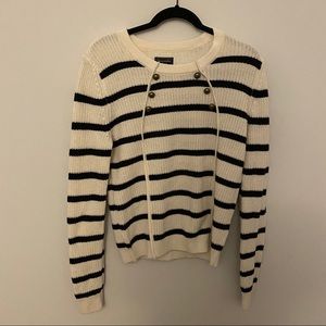 NWT Abercrombie and Fitch striped button sweater